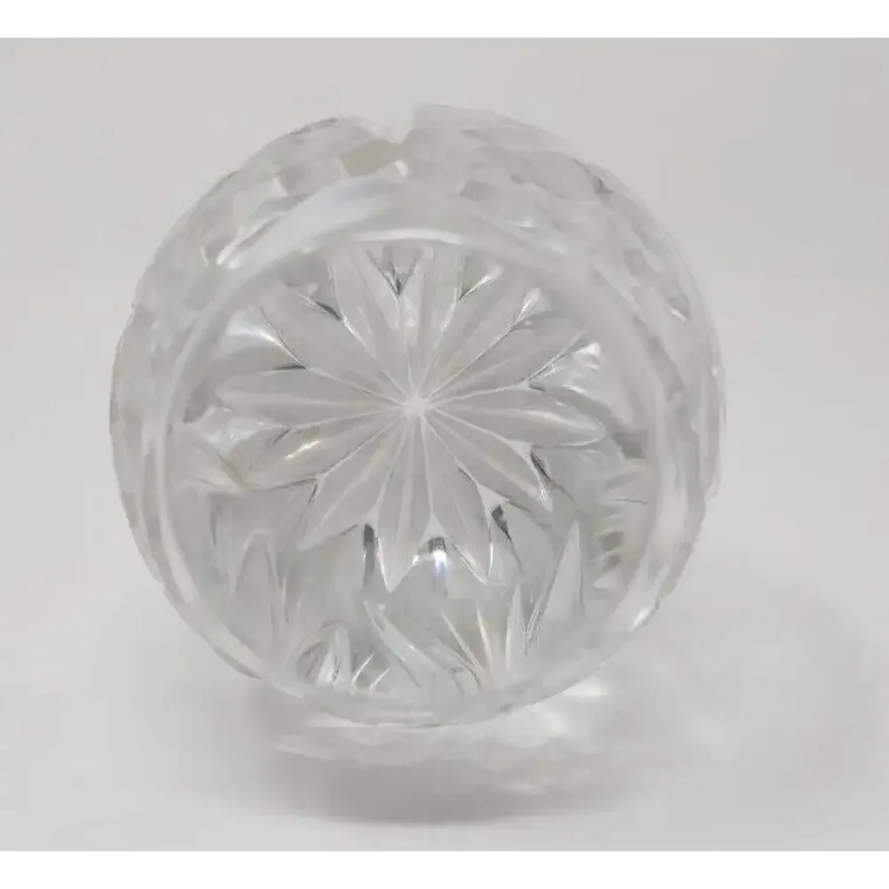 Vintage Gorham Clear Cut Crystal Victorias Garden Egg‎ Paperweight 3.5